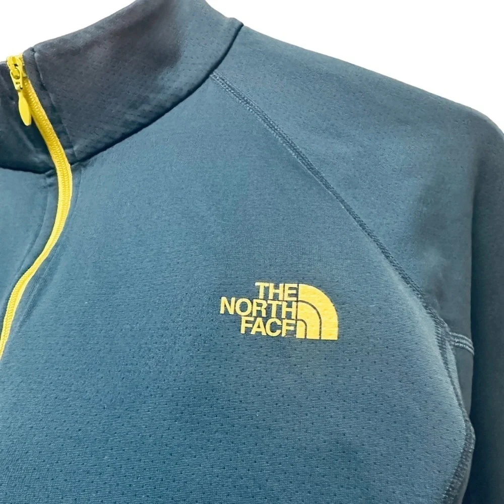 THE NORTH FACE quarter zip pullover blue green Men’s large